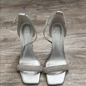 Marc Fisher Metallic Silver Heels